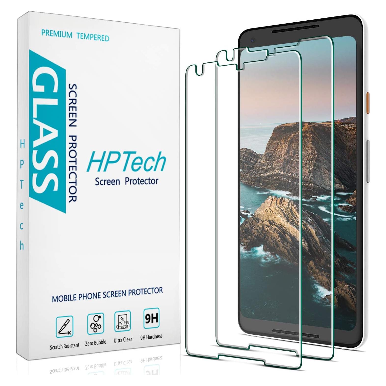 Protector de Pantalla Vidrio Templado HPTech 2-Pack Google Pixel 2 XL