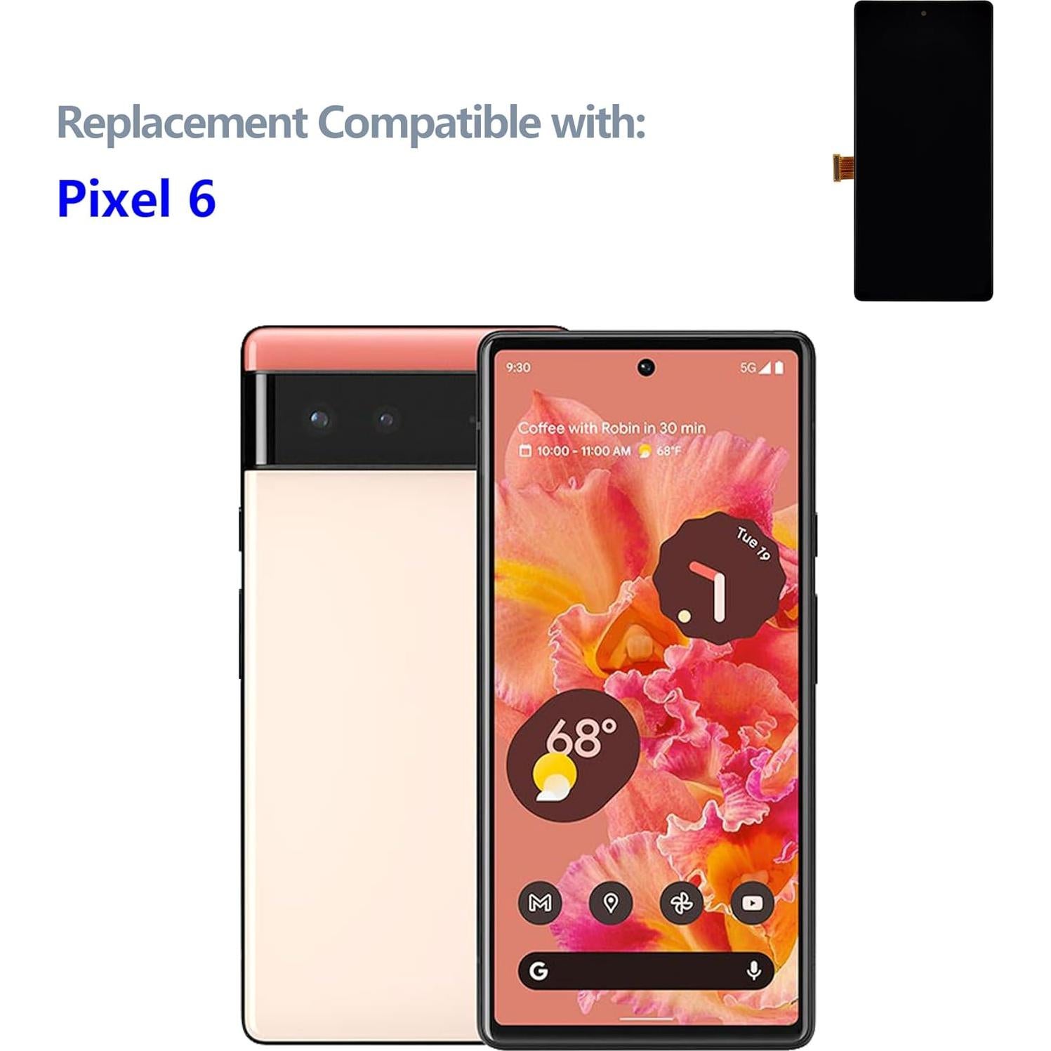 Pantalla LCD TFT Reemplazo Google Pixel 6 + Herramientas