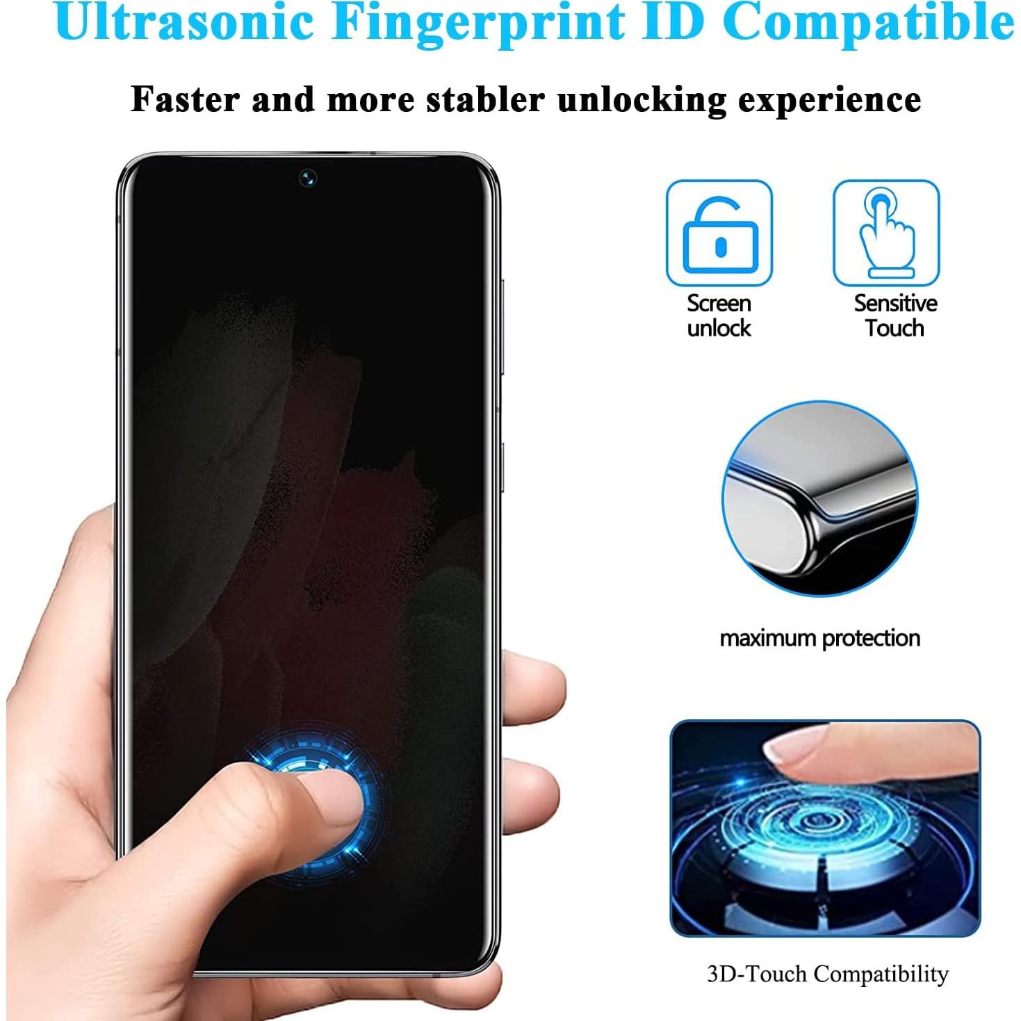 Protector de Pantalla Privado AOLWEEC para Google Pixel 7 Pro 2 Pack