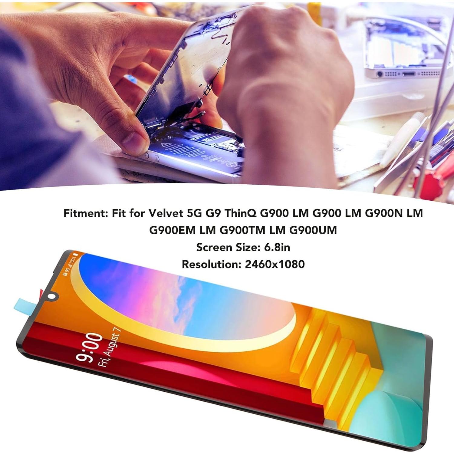 Reemplazo Pantalla LCD Velvet 5G G9 ThinQ G900 con Kit