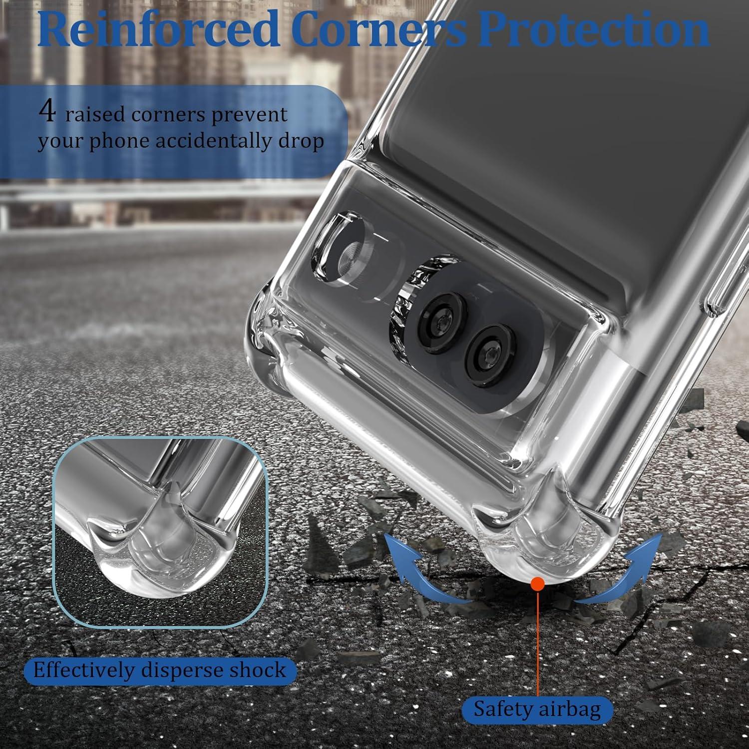 Funda TPU Transparente para Google Pixel 7A + 3 Protectores