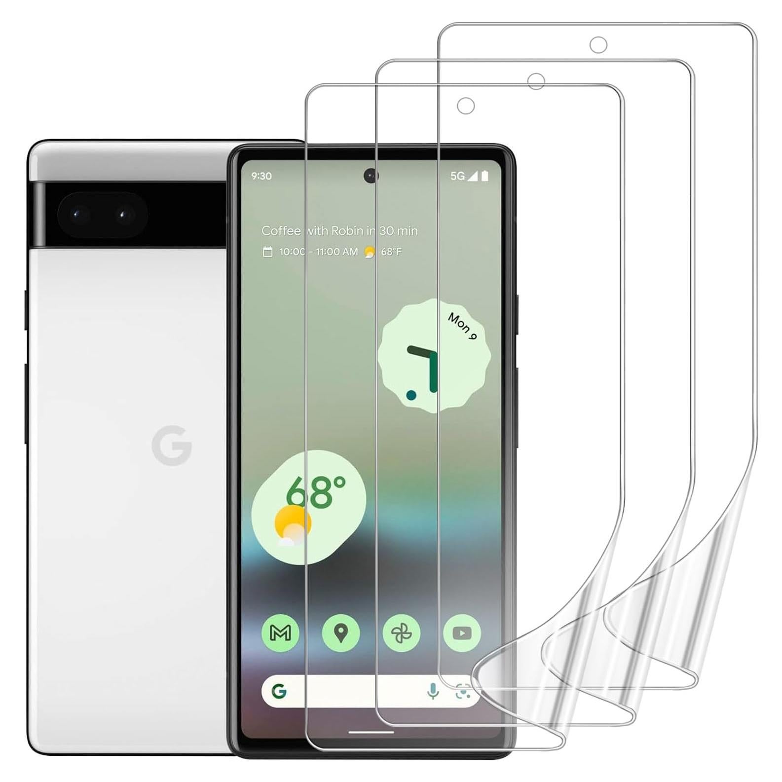 Paquete de 3 Protectores de Pantalla TPU DYNASCO para Google Pixel 6A