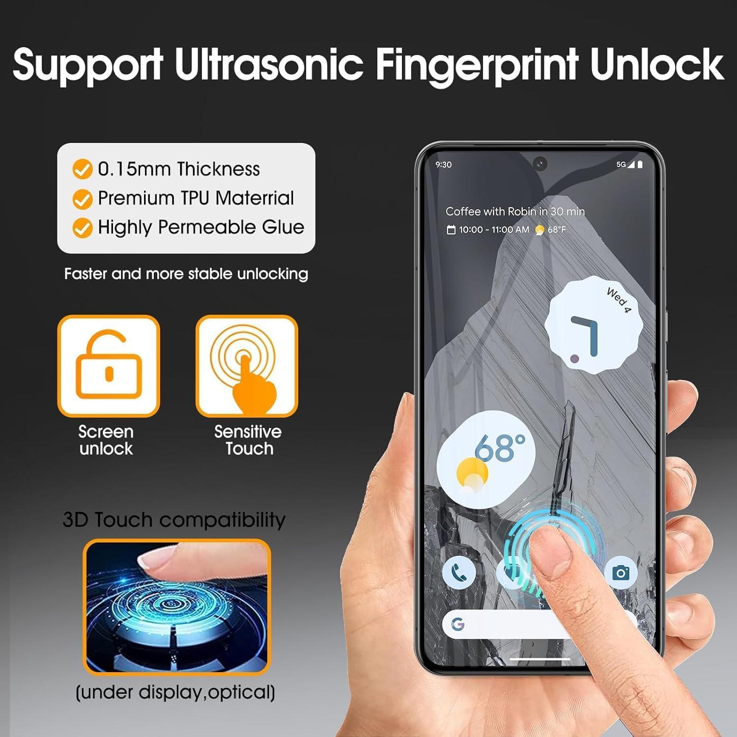 Paquete de 3 Protectores de Pantalla TPU DYNASCO para Google Pixel 6A