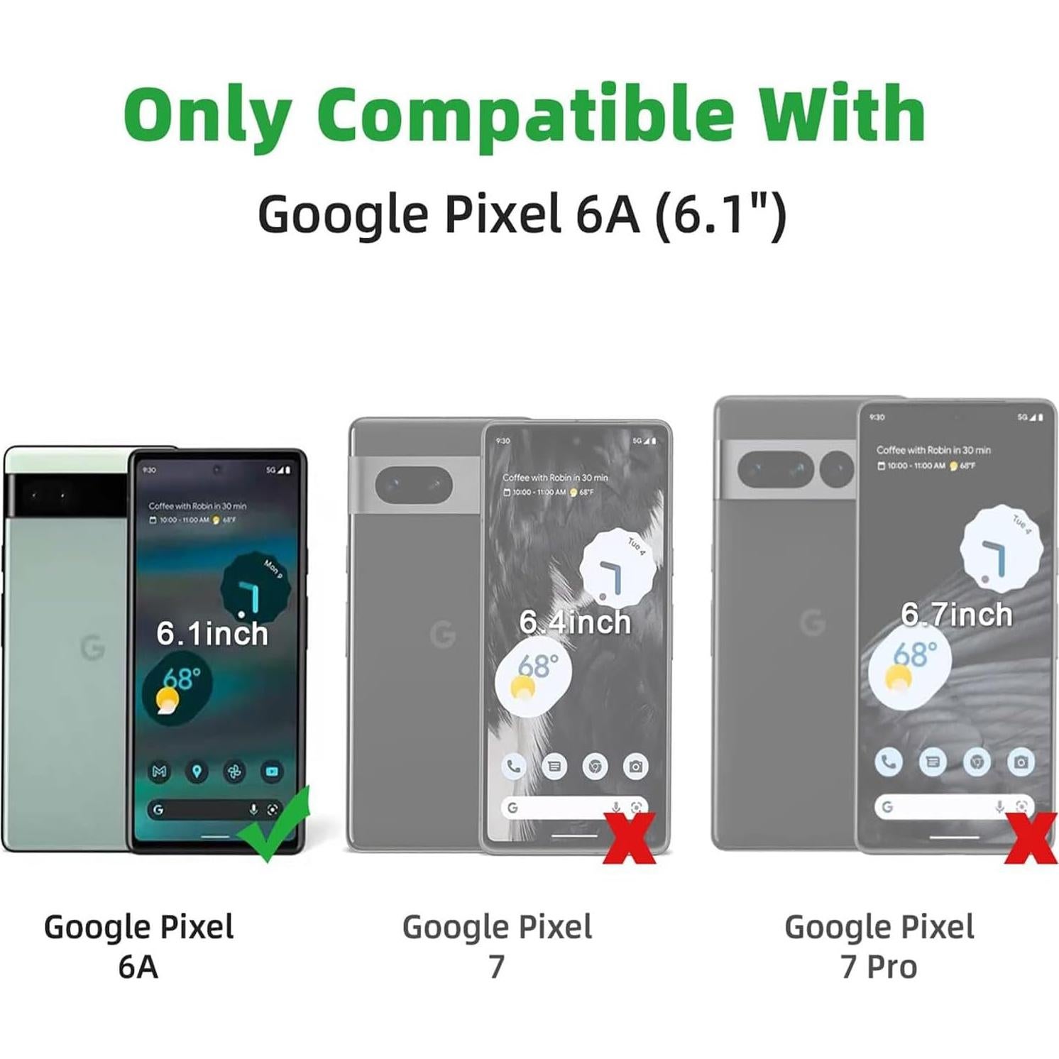Paquete de 3 Protectores de Pantalla TPU DYNASCO para Google Pixel 6A