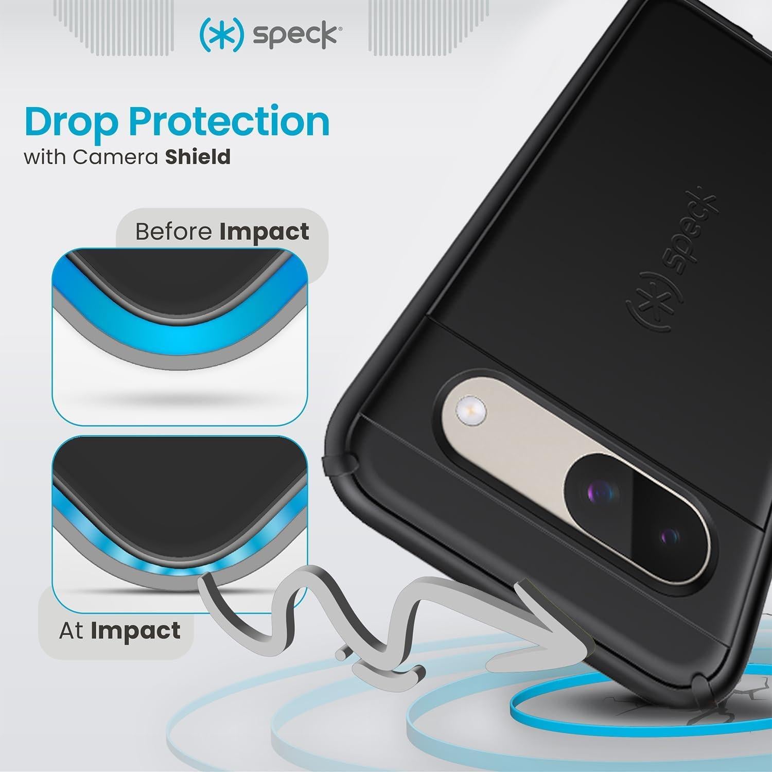 Funda Speck Impacthero Google Pixel 8a Negra - Delgado y Protector