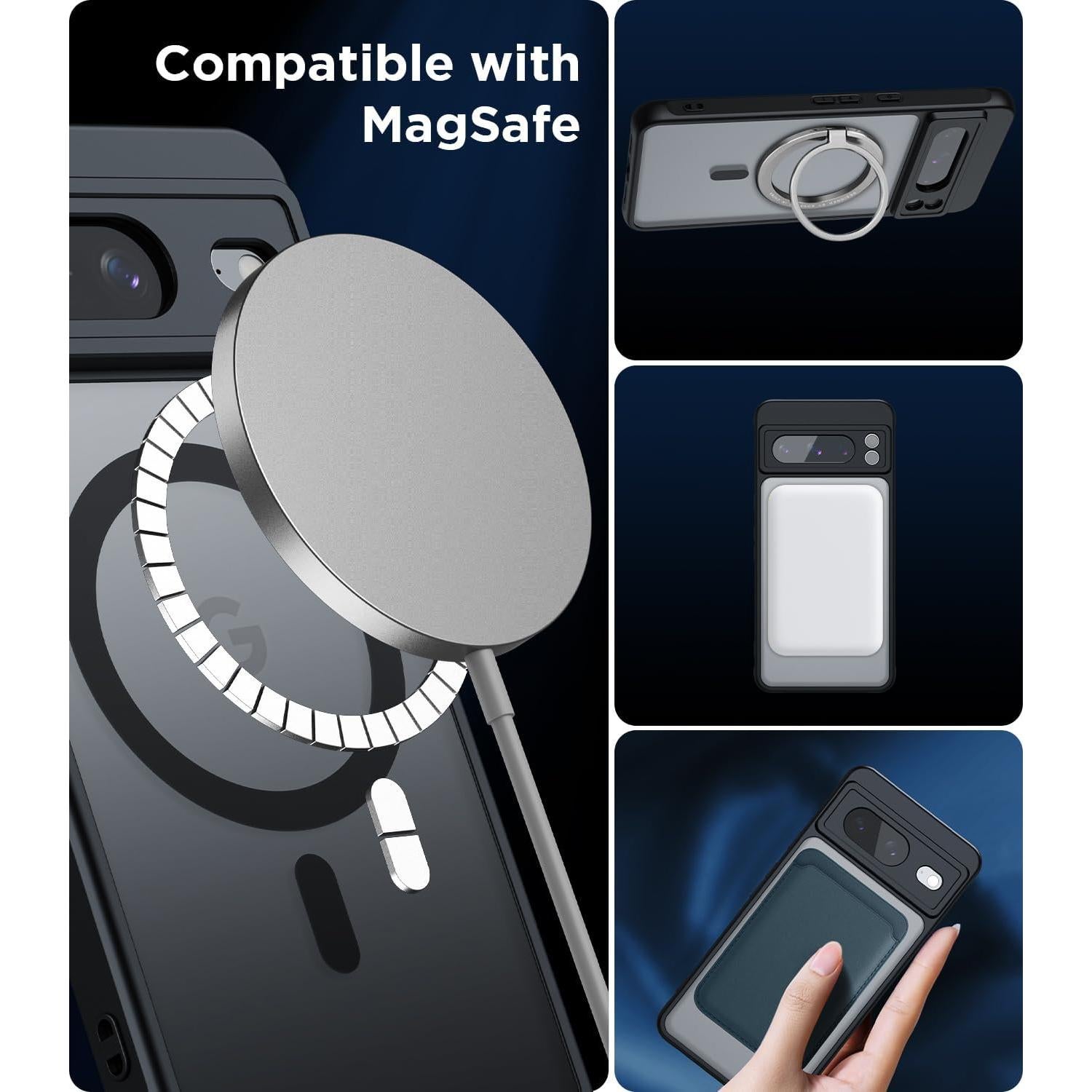 Funda Magnética para Google Pixel 8 - MAKAVO, Delgado y a Prueba de Caídas