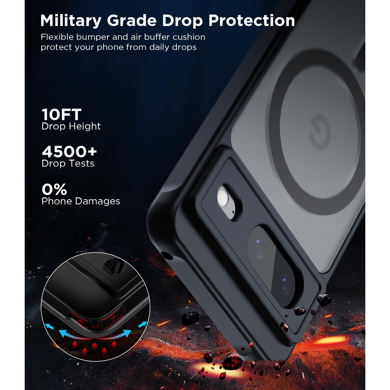 Funda Magnética para Google Pixel 8 - MAKAVO, Delgado y a Prueba de Caídas