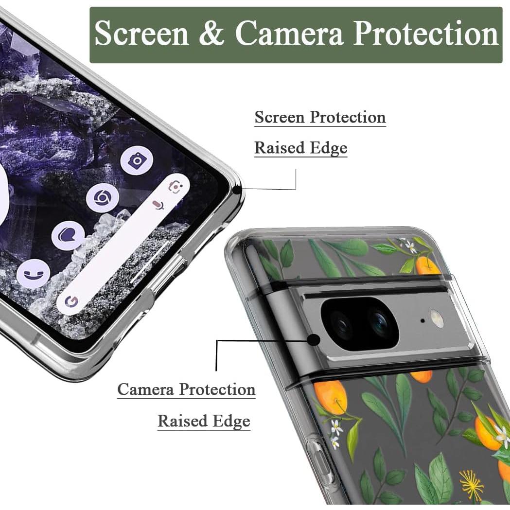 Funda Unov para Google Pixel 8 TPU Transparente Diseño Relieve