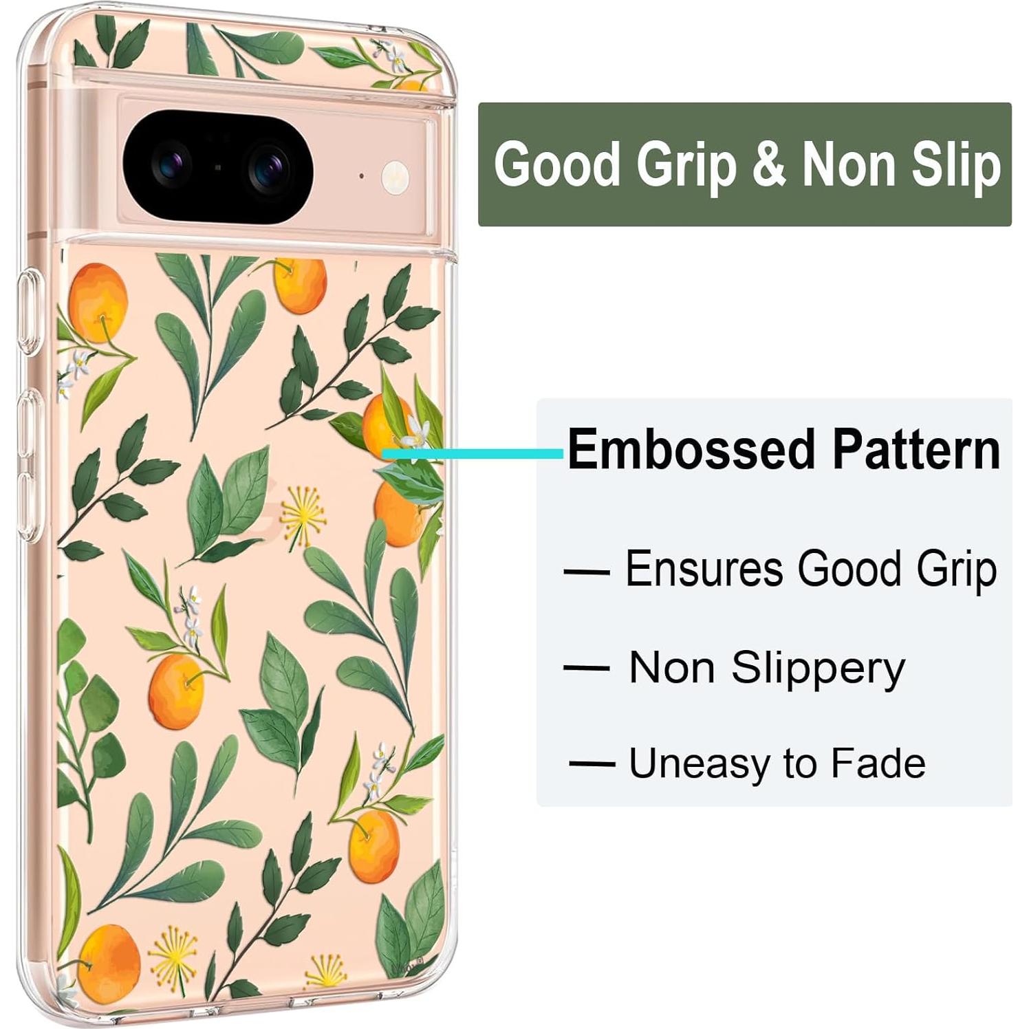 Funda Unov para Google Pixel 8 TPU Transparente Diseño Relieve