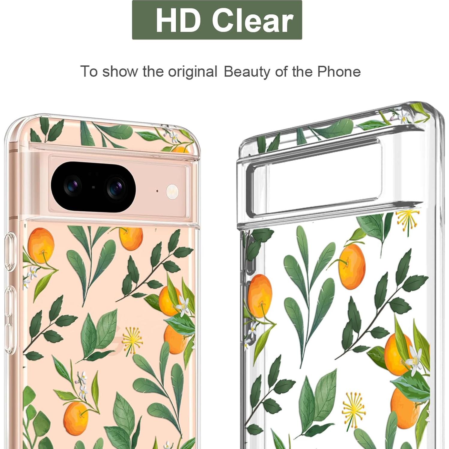 Funda Unov para Google Pixel 8 TPU Transparente Diseño Relieve