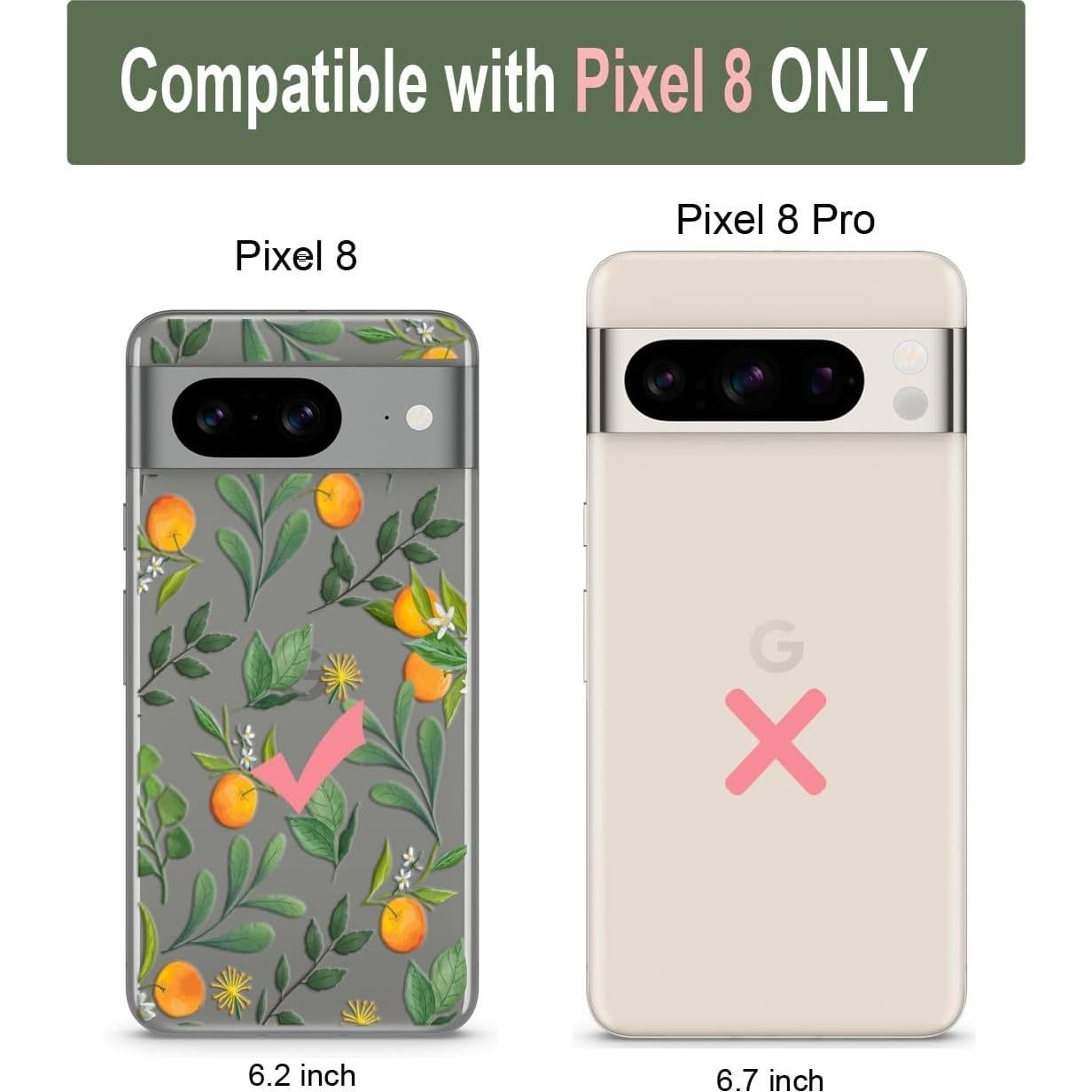 Funda Unov para Google Pixel 8 TPU Transparente Diseño Relieve