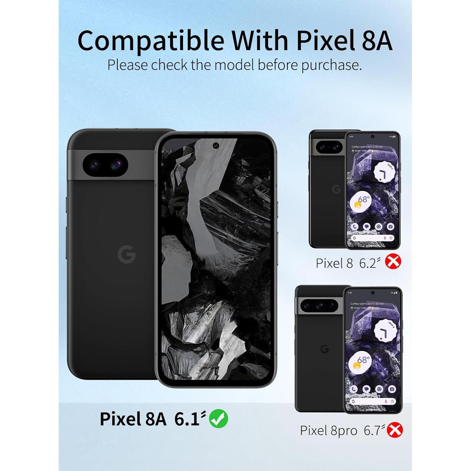 Paquete de 4 Protectores de Pantalla Jngnpn para Google Pixel 8a