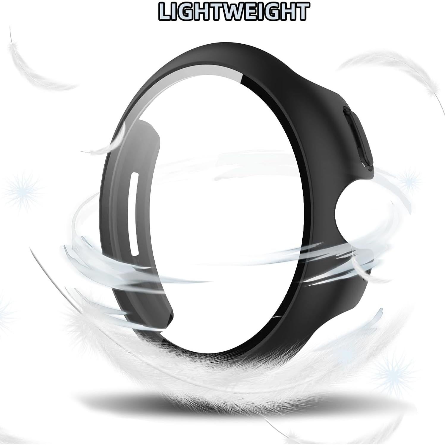 Paquete de 2 Carcasas Duras PC con Protector Vidrio para Pixel Watch 3 41mm