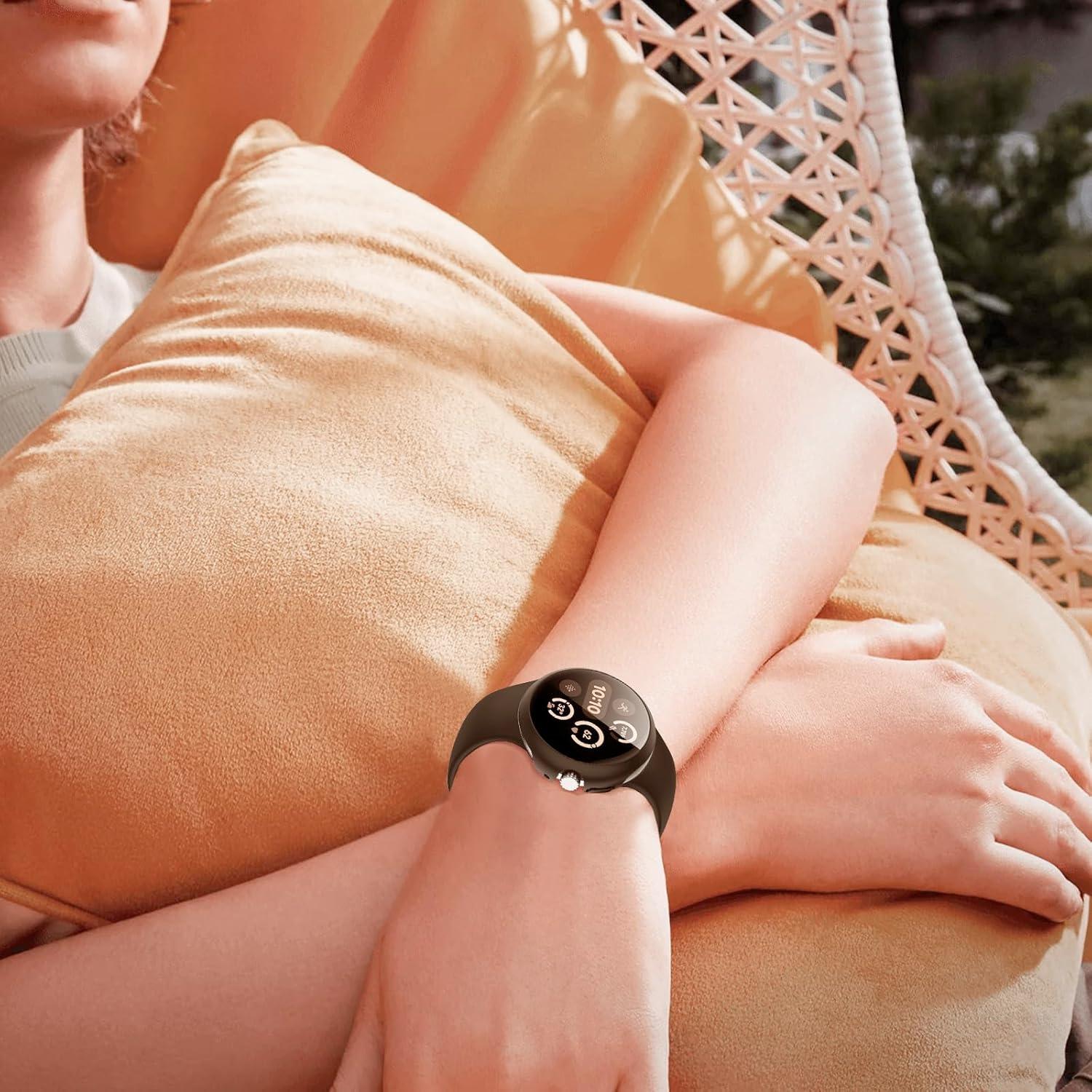 Paquete de 2 Carcasas Duras PC con Protector Vidrio para Pixel Watch 3 41mm