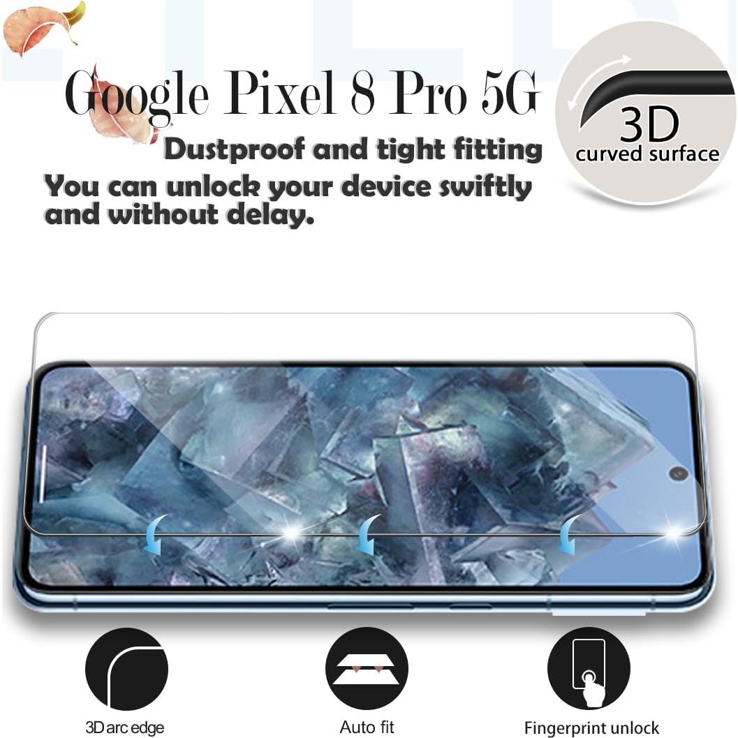 Protector de Pantalla Vidrio Templado 9H Google Pixel 8 Pro - 2 Piezas