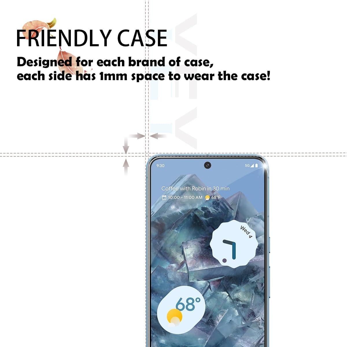 Protector de Pantalla Vidrio Templado 9H Google Pixel 8 Pro - 2 Piezas