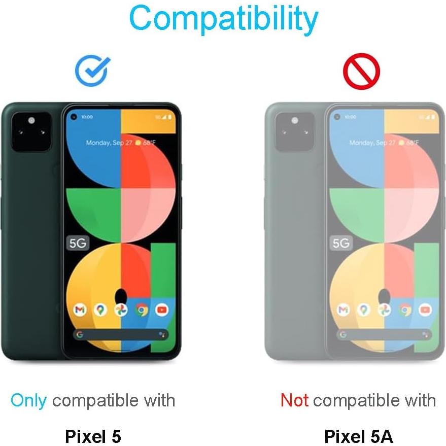 Protector de Pantalla Vidrio Templado HYGAMOCC para Google Pixel 5