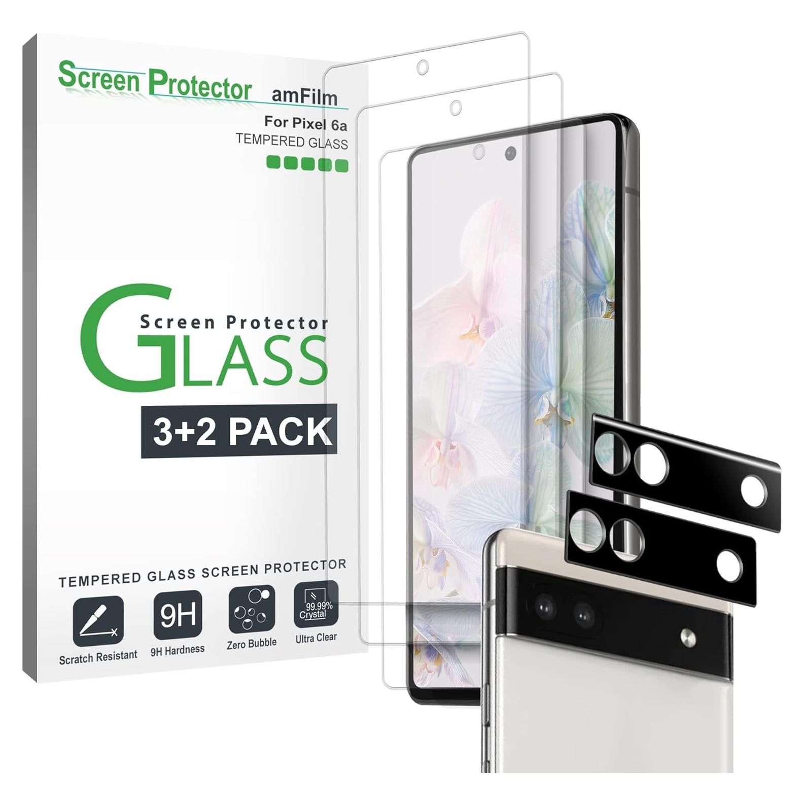 Protector de Pantalla amFilm para Google Pixel 6A - Vidrio Templado HD