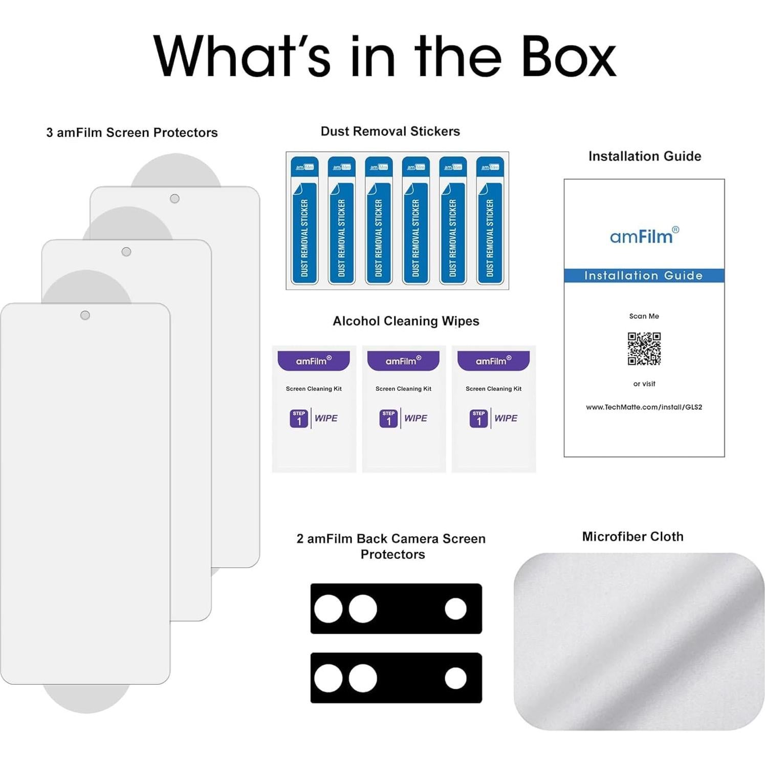 Protector de Pantalla amFilm para Google Pixel 6A - Vidrio Templado HD