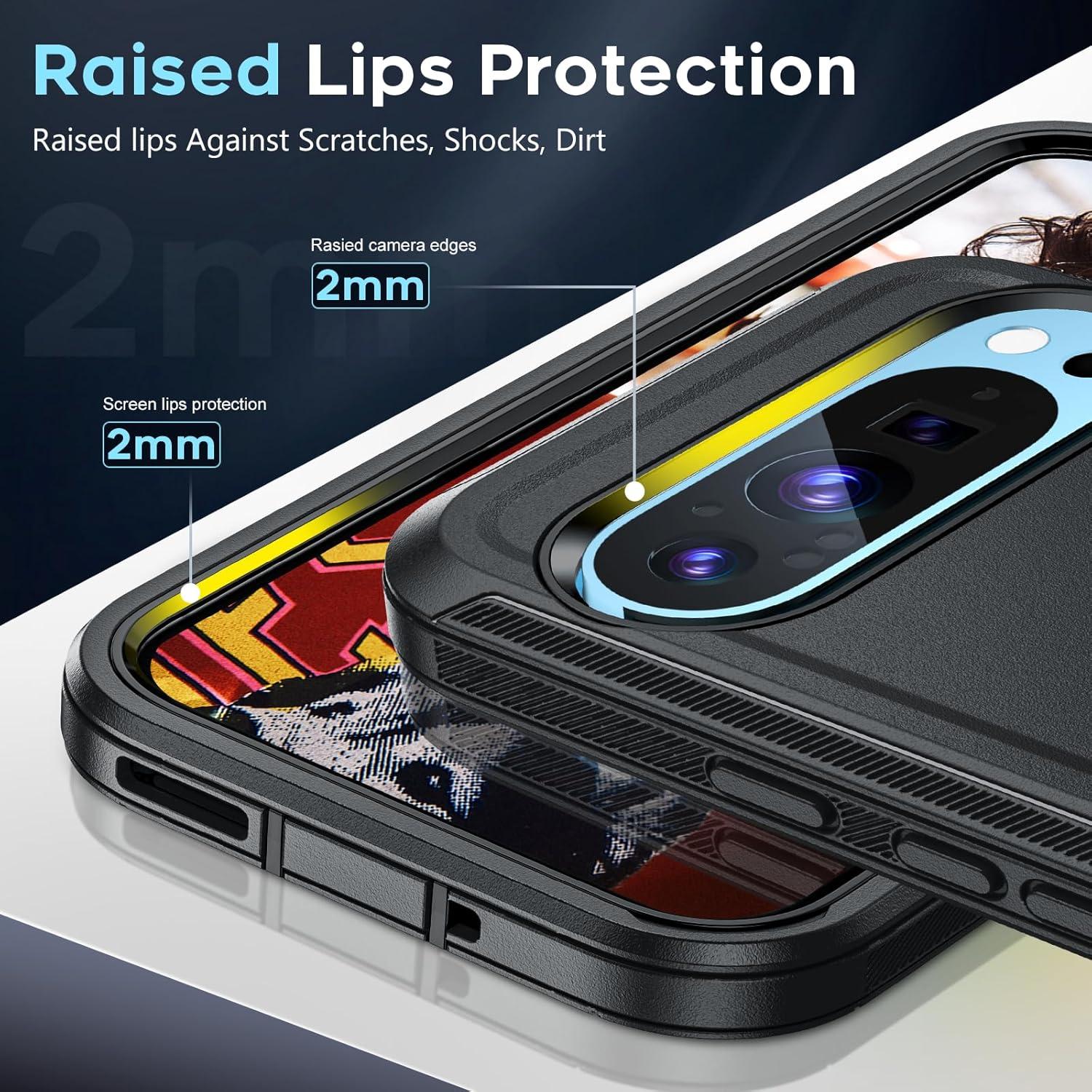 Funda Antichoque LeYi para Google Pixel 9 Pro XL - Negro