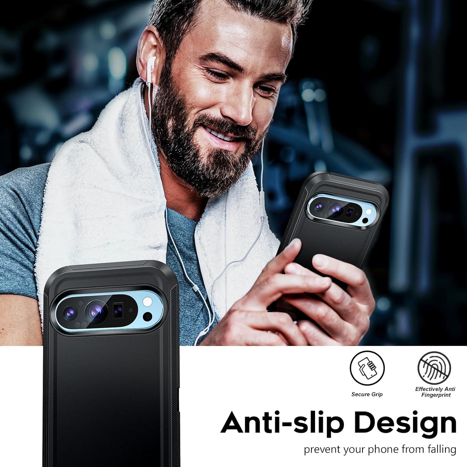 Funda Antichoque LeYi para Google Pixel 9 Pro XL - Negro