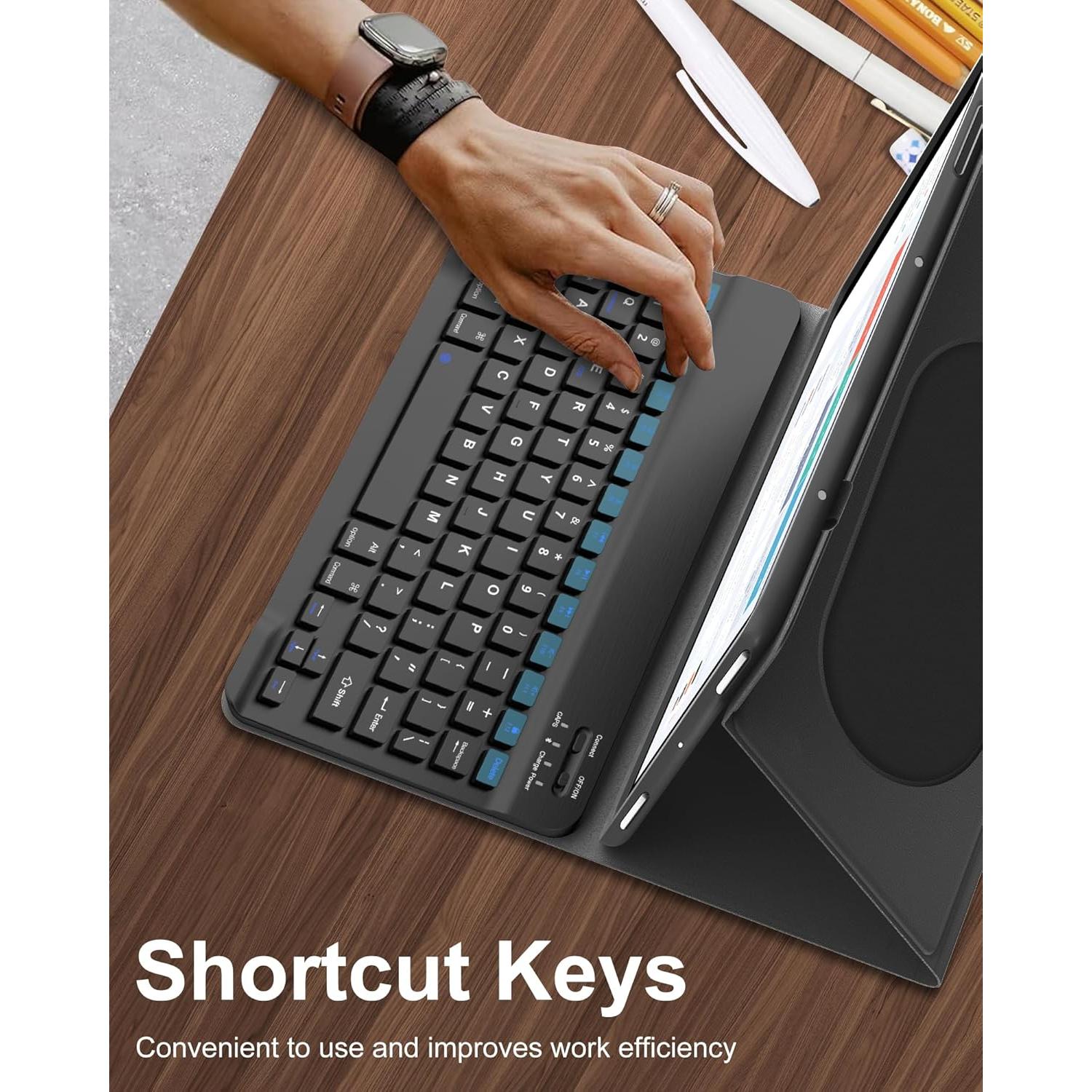 Pixel Tablet Keyboard Case 11 Inch 2023/2024, Rechargeable Detachable Bluetooth Keyboard, Smart Folio Cover with Stylus Pen Holder, Google Pixel Tablet Case with Stand Support Charging Speaker Dock