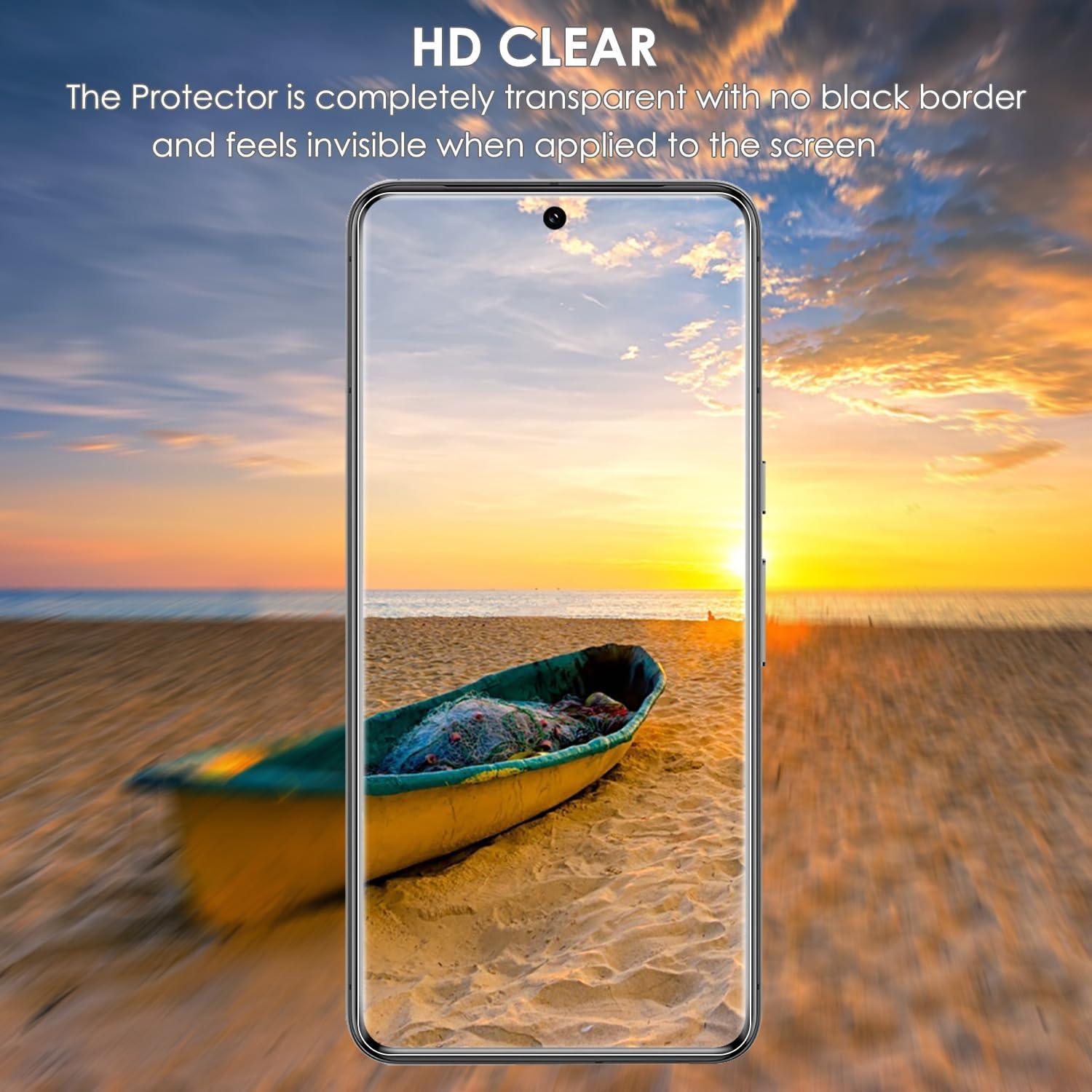UV Screen Protector for Pixel 8 Pro, Tempered Glass, Edge to Edge Full Coverage,9H hardness Scratch Resistant