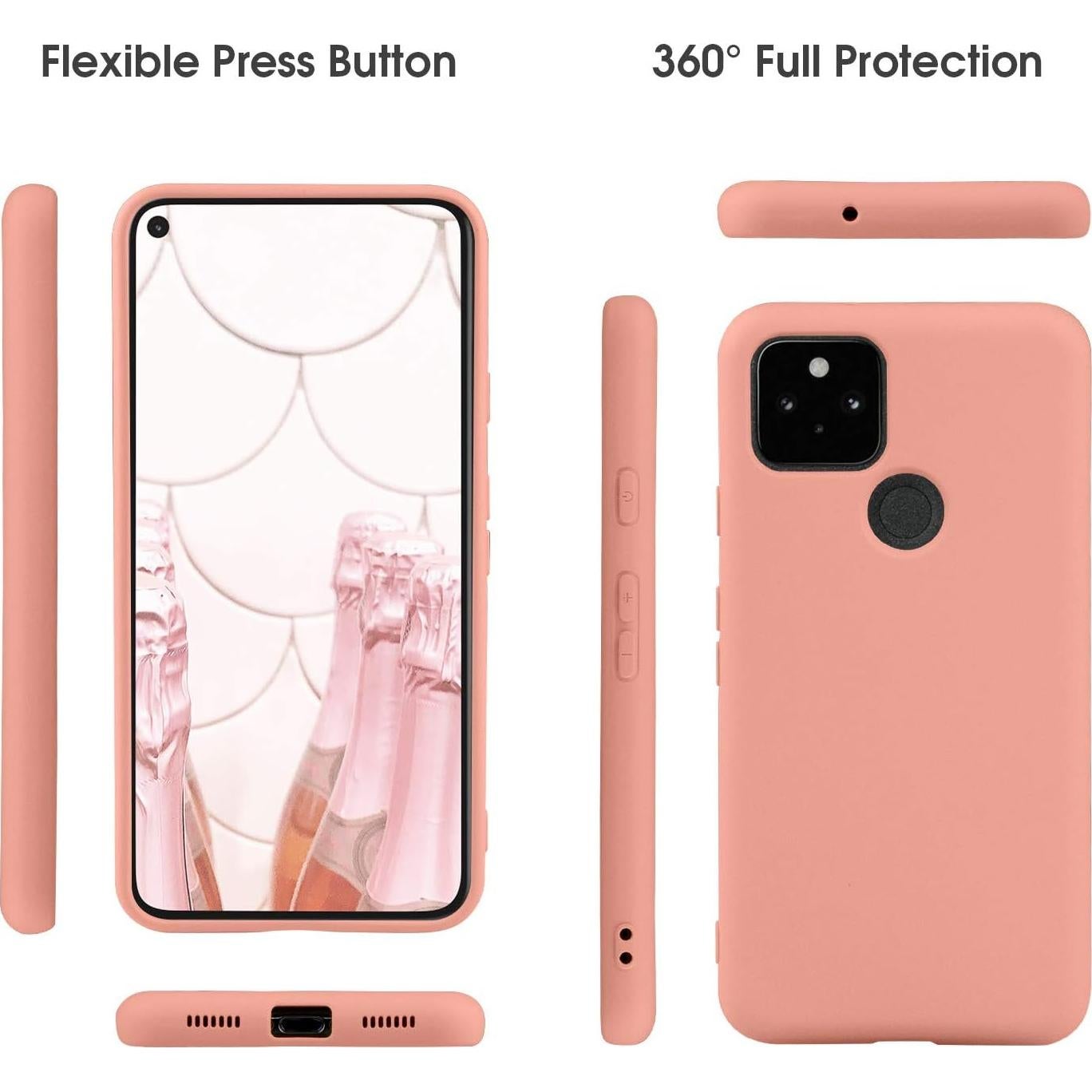 Funda de Gel Silicona ABITKU Rosa para Google Pixel 4A 5G