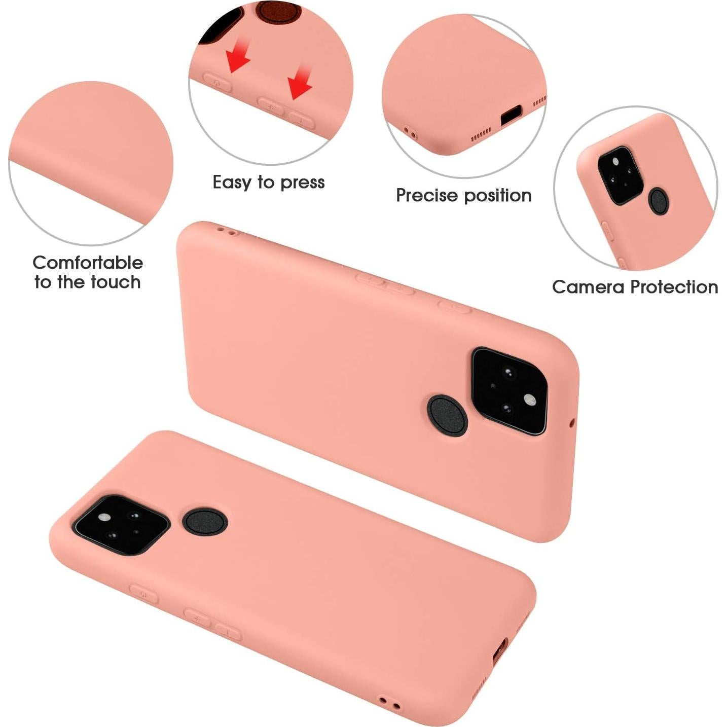 Funda de Gel Silicona ABITKU Rosa para Google Pixel 4A 5G