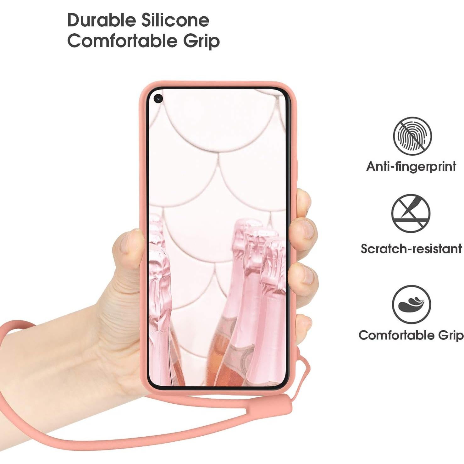 Funda de Gel Silicona ABITKU Rosa para Google Pixel 4A 5G