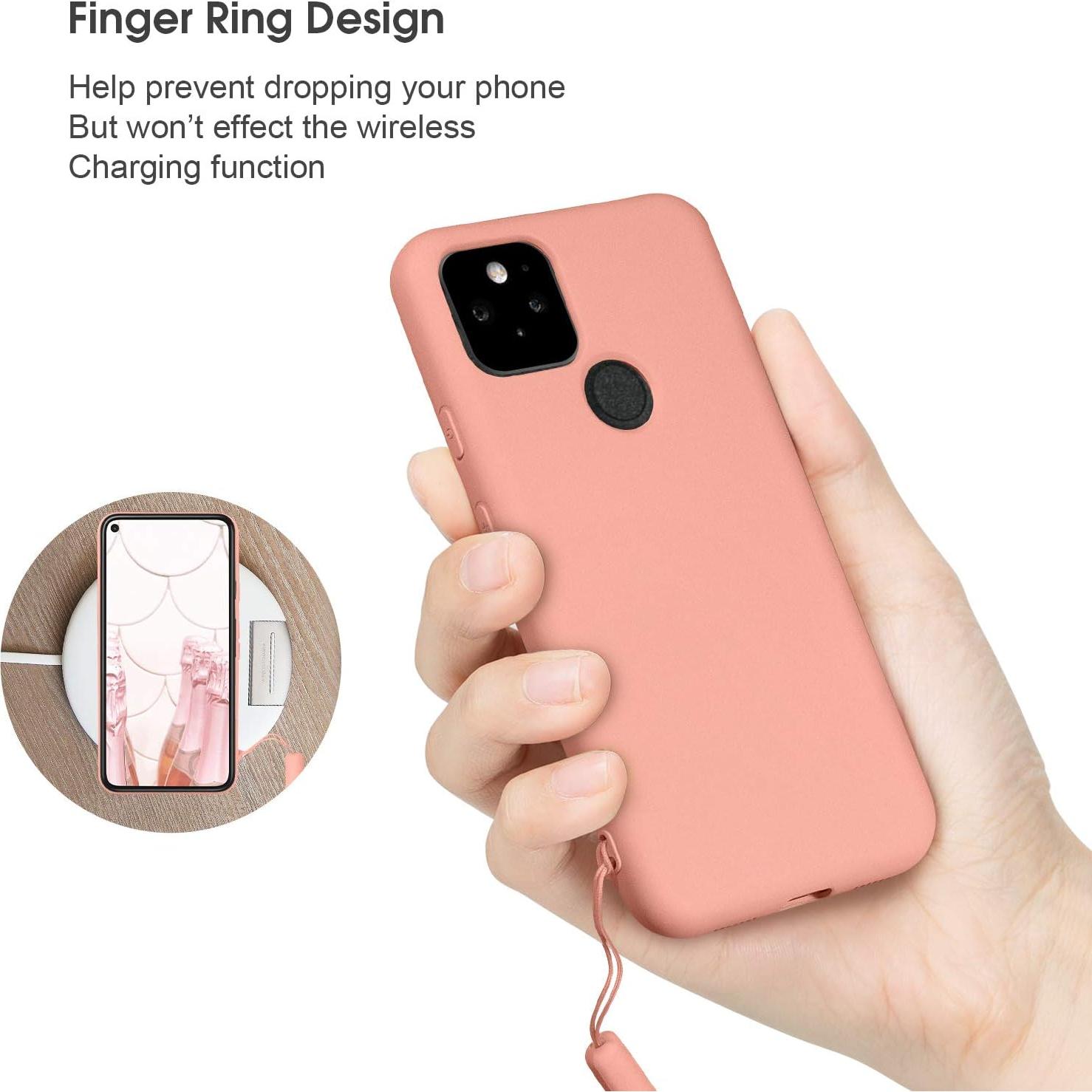 Funda de Gel Silicona ABITKU Rosa para Google Pixel 4A 5G