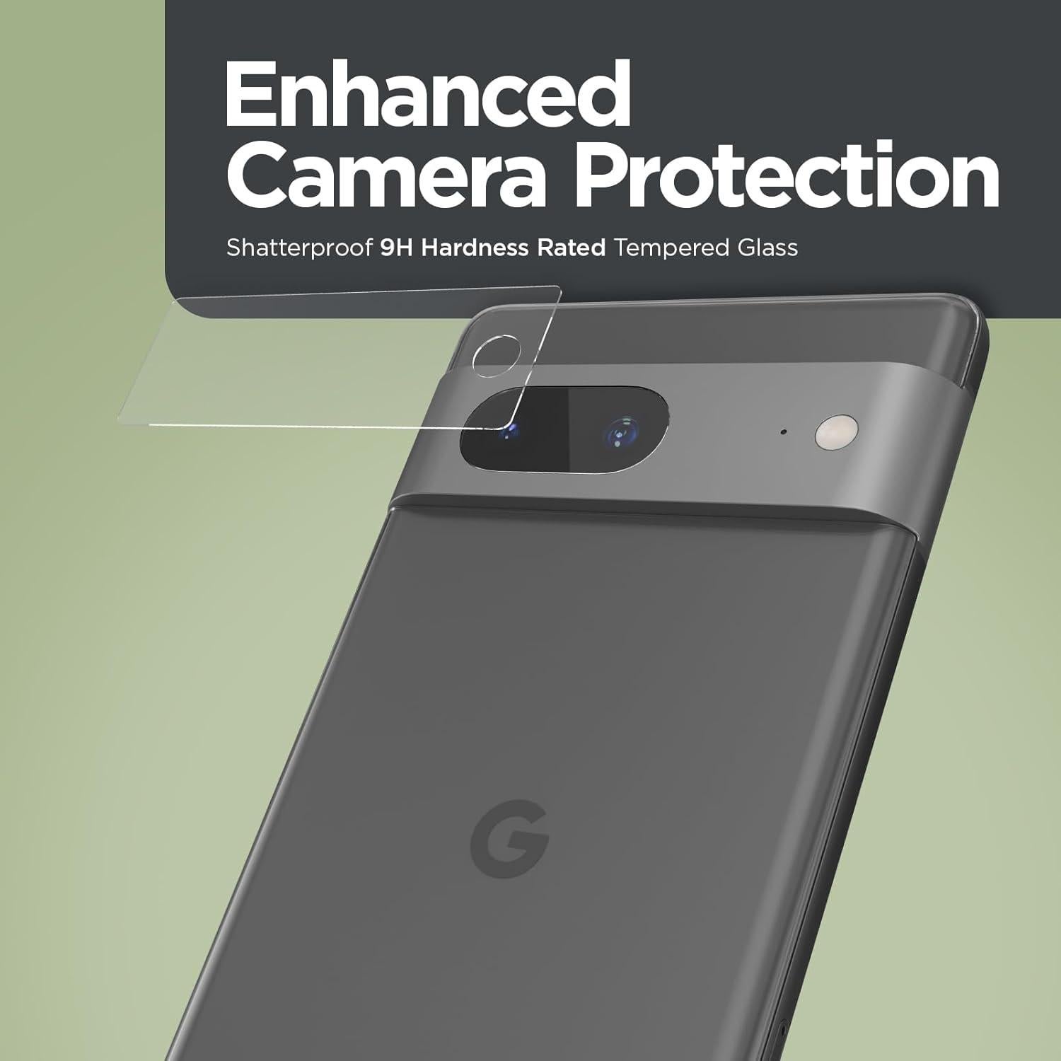 Case-Mate Google Pixel 7A Camera Lens Protector - Double Layer 9H Tempered Glass - Durable Anti-Scratch Tech & Anti-Shatter Materials - Ultra HD View w/Night Shooting & Case Friendly, Easy to Install
