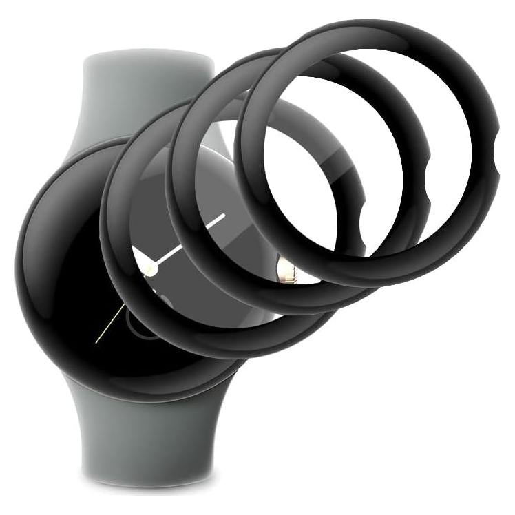 (3 Pack) NTidea Compatible with Google Pixel Watch Screen Protector, 3D Full Coverage (Easy Installation Frame) Waterproof Bubble-Free HD Clear Film