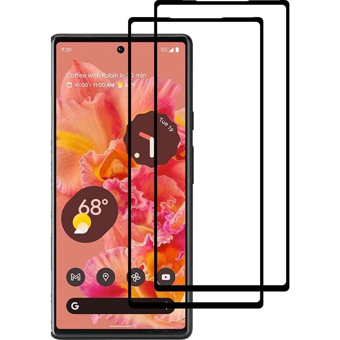 Protector de Pantalla Vidrio Templado UPONEW para Google Pixel 6 - Paquete de 3