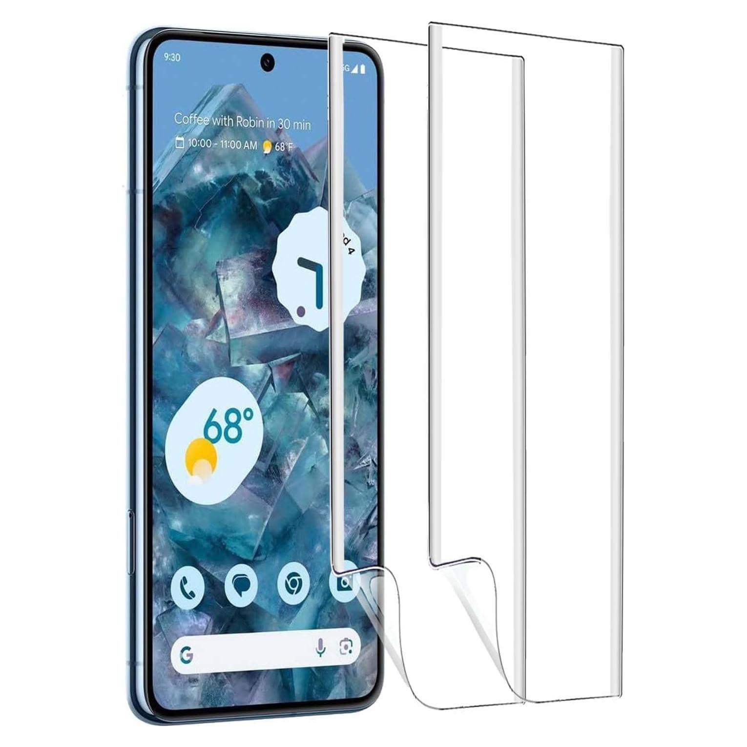 Paquete de 2 Protectores de Pantalla TPU ZSHMJMJ para Google Pixel 8 Pro