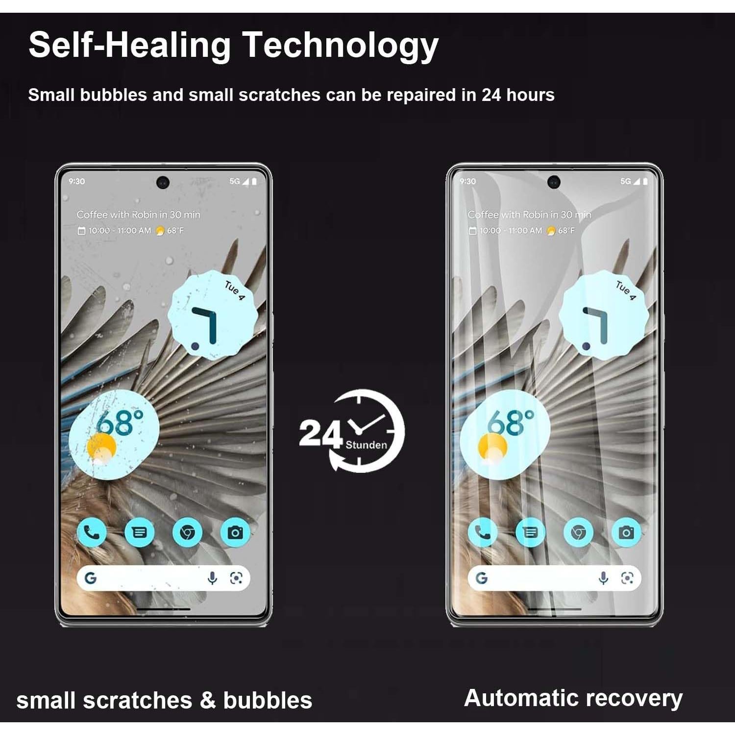 Paquete de 2 Protectores de Pantalla TPU ZSHMJMJ para Google Pixel 8 Pro