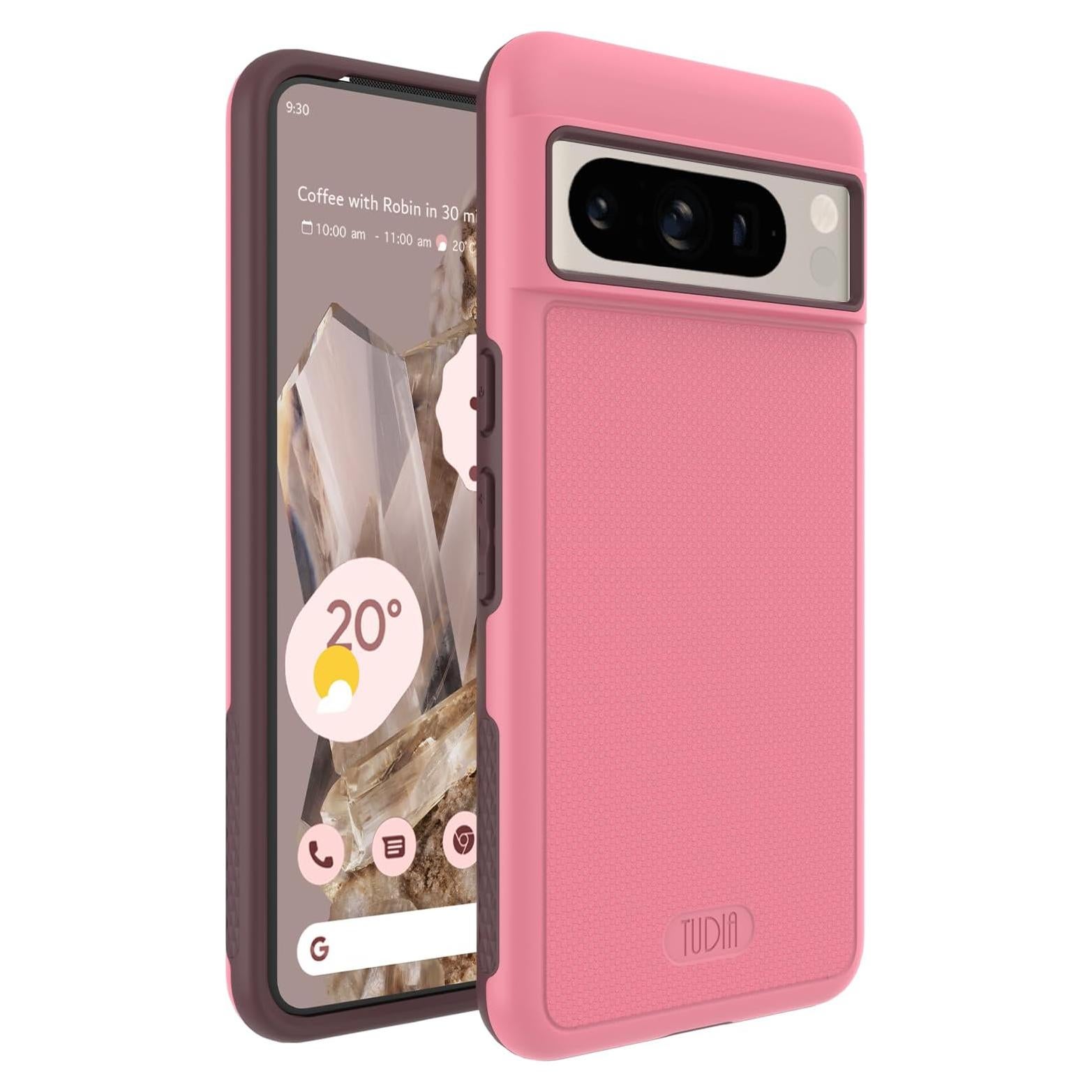Funda TUDIA Doble Capa para Google Pixel 8 Pro Rosa