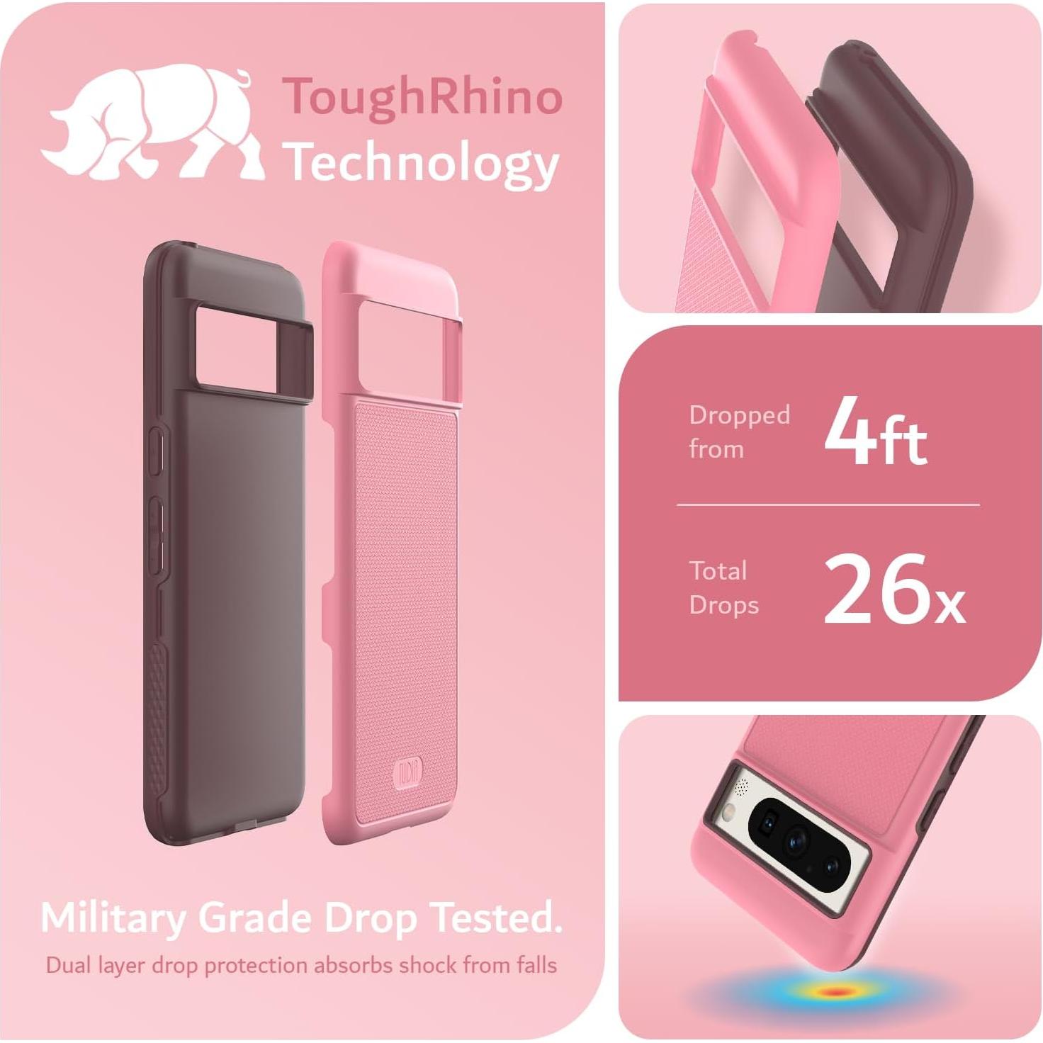 Funda TUDIA Doble Capa para Google Pixel 8 Pro Rosa