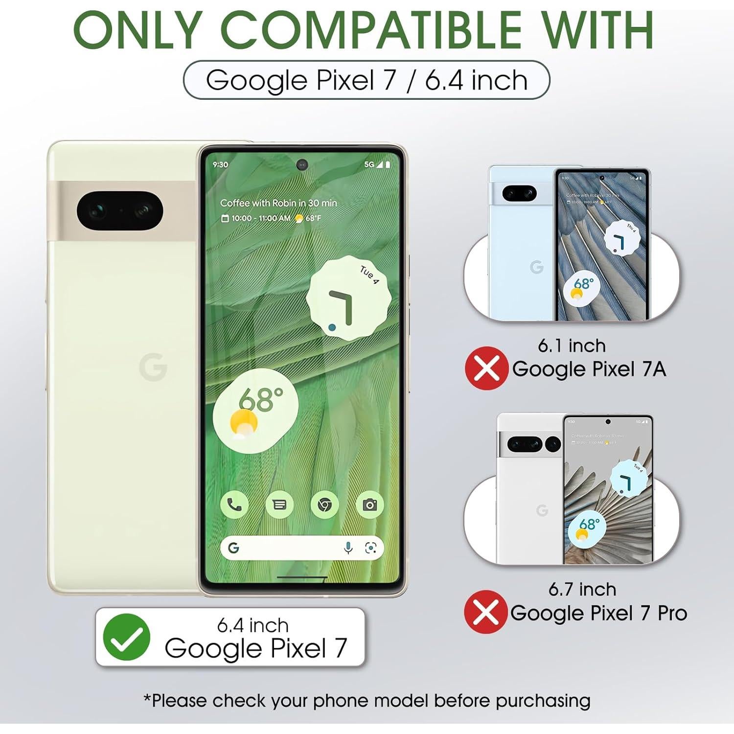 Paquete de 3 Protectores de Pantalla TPU para Google Pixel 7