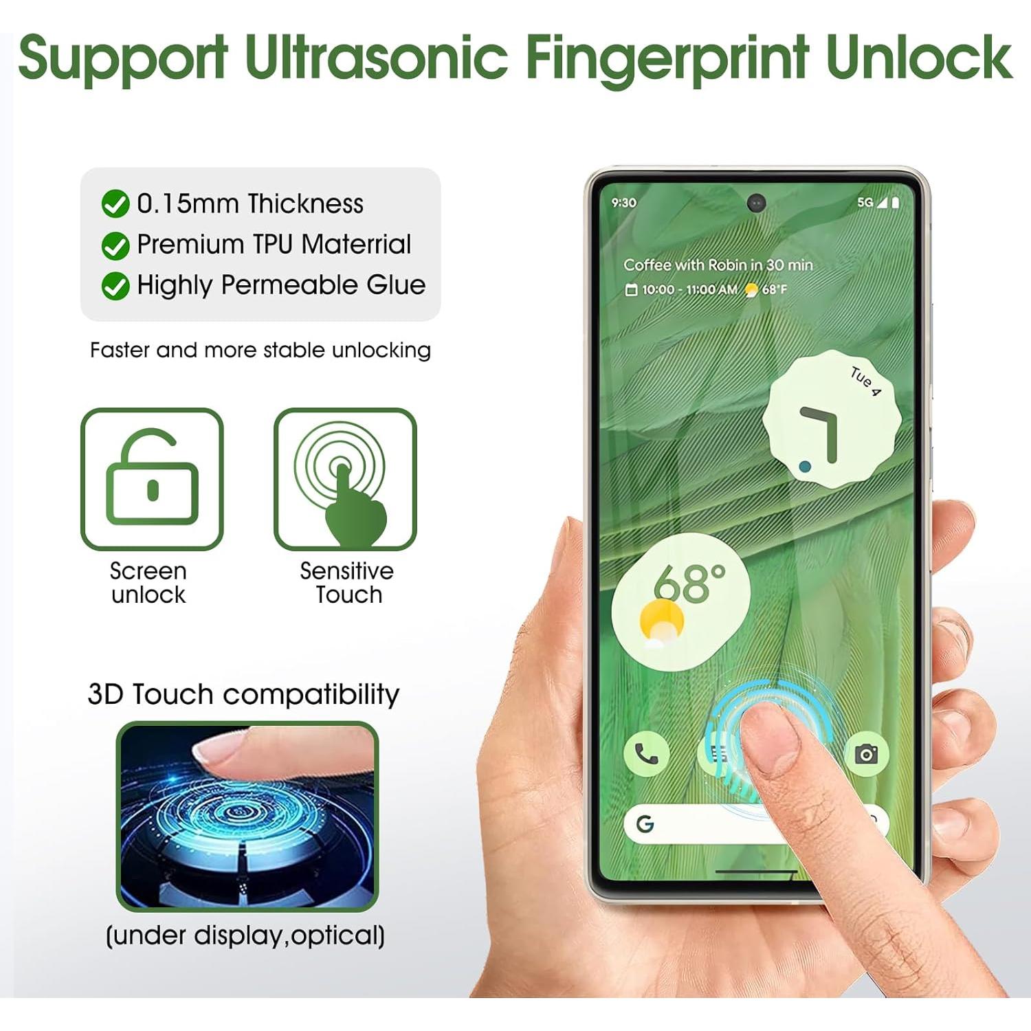 Paquete de 3 Protectores de Pantalla TPU para Google Pixel 7