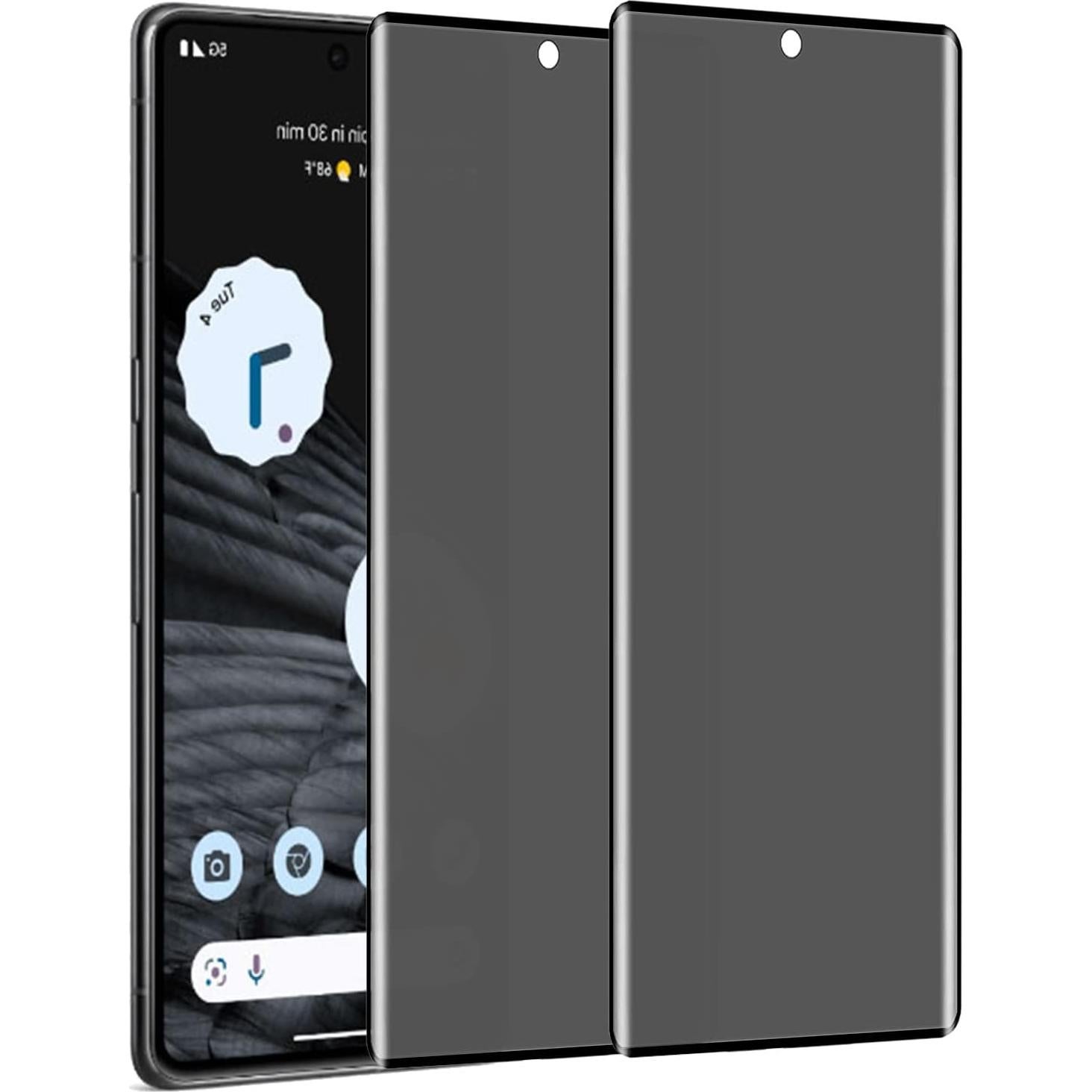Paquete de 2 Cristales Templados Privacidad BWEDXEZ para Google Pixel 7 Pro 9H