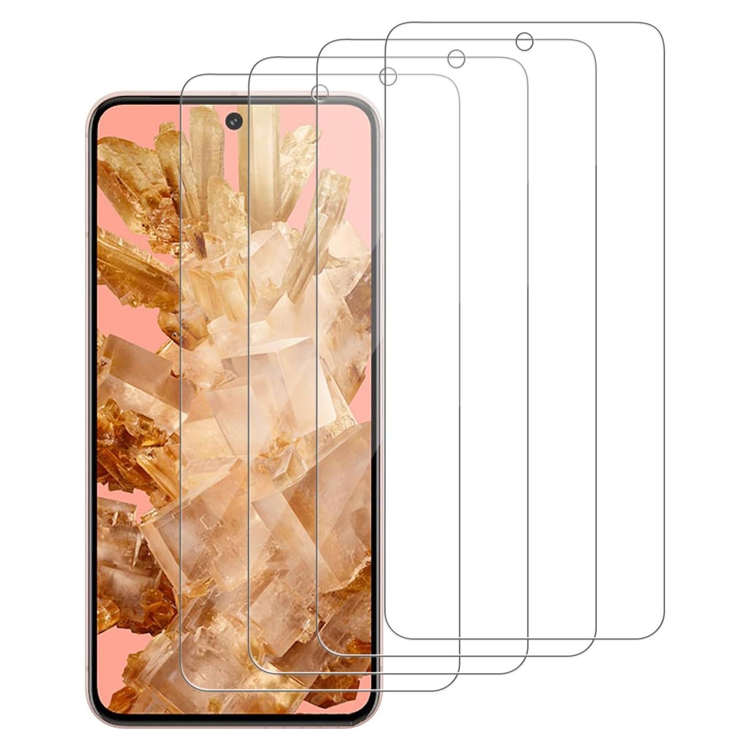 4 Protectores de Pantalla Vidrio Templado iCsapr para Google Pixel 8