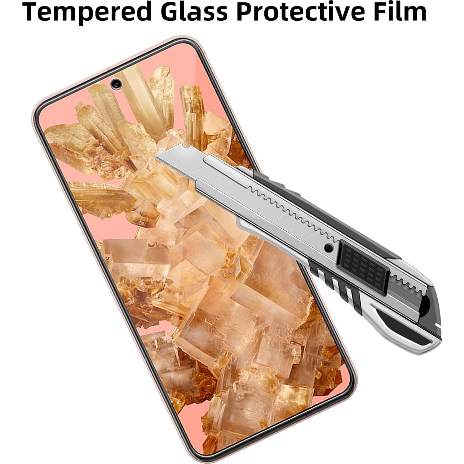 4 Protectores de Pantalla Vidrio Templado iCsapr para Google Pixel 8