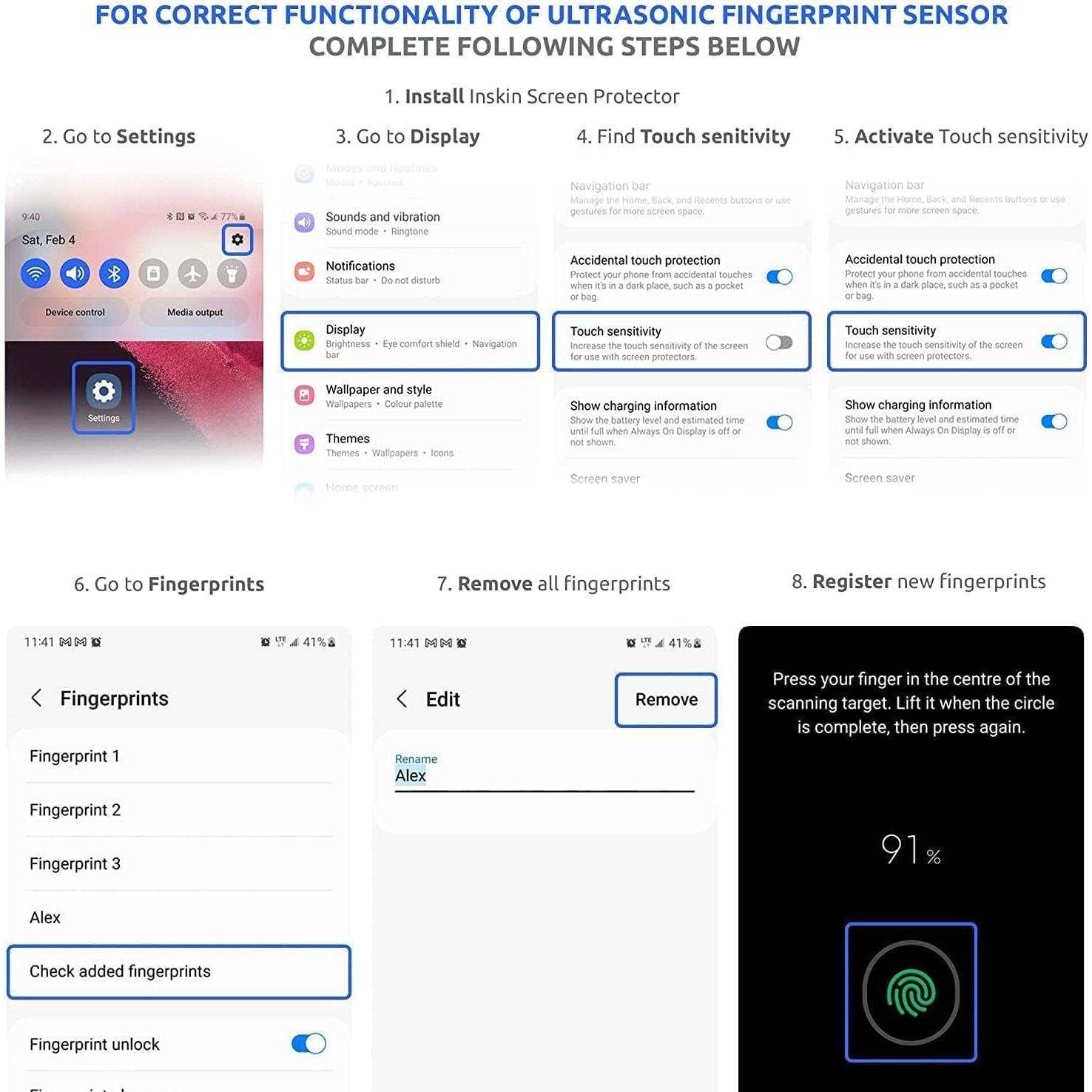 Protector de Pantalla Inskin para Google Pixel 9 Pro XL 2024 - 3 Vidrios Templados