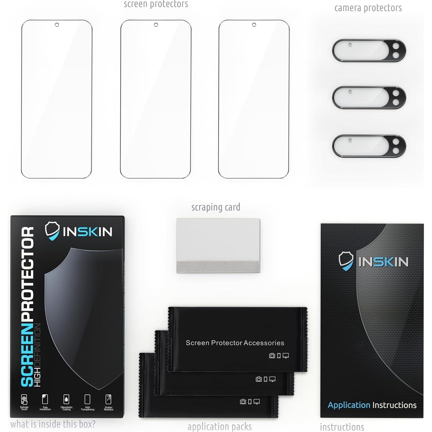 Protector de Pantalla Inskin para Google Pixel 9 Pro XL 2024 - 3 Vidrios Templados