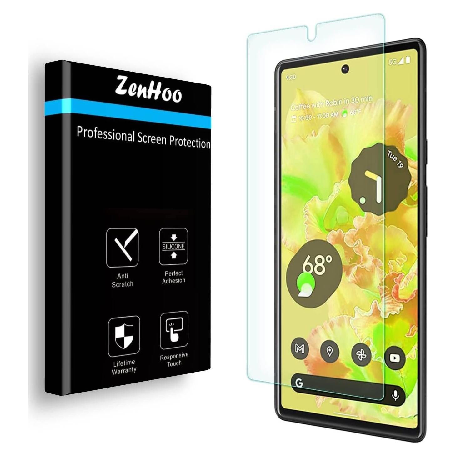 Protector de Pantalla Vidrio Templado ZenHoo para Google Pixel 6