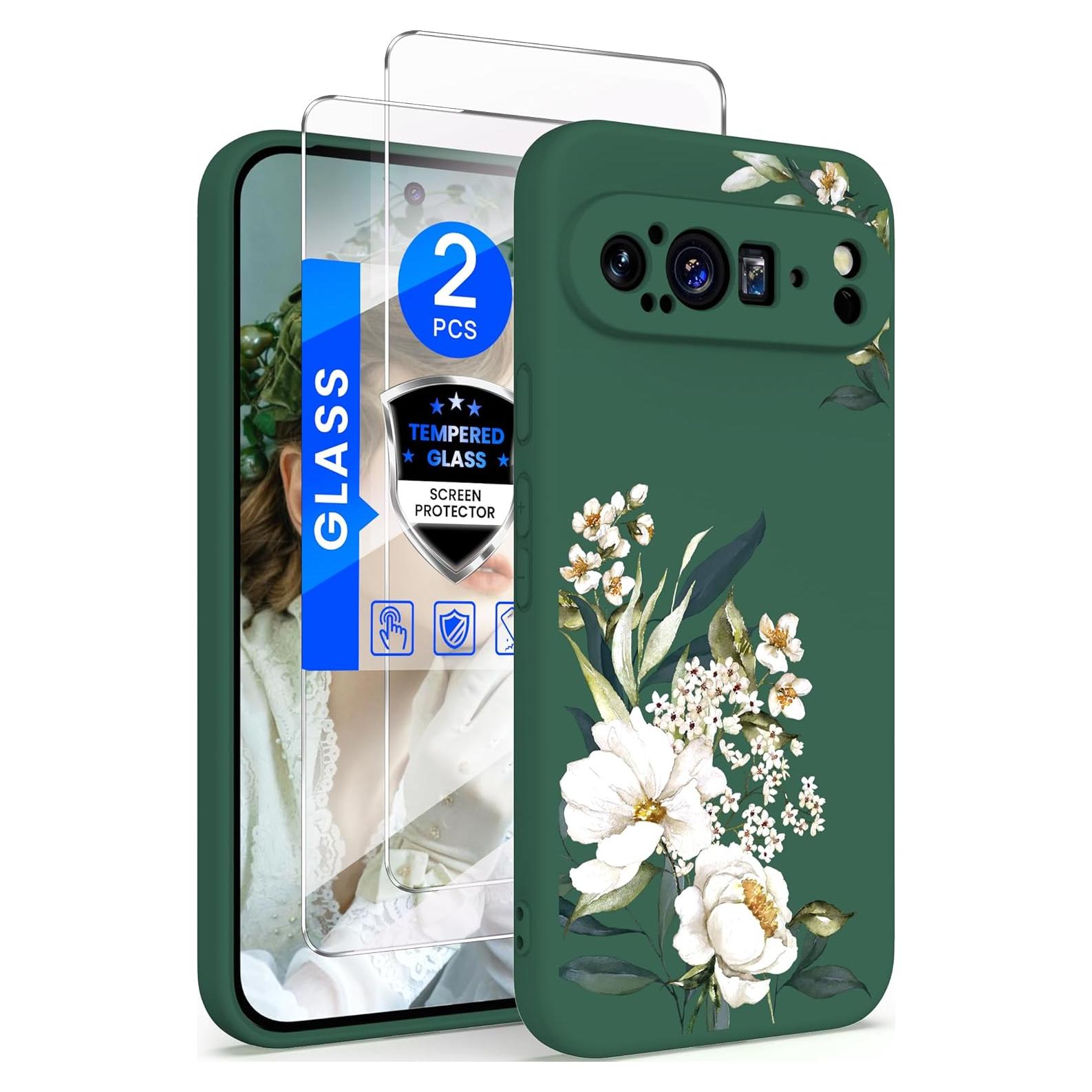Funda Silicona Yucenx para Google Pixel 9 Pro + 2 Protectores