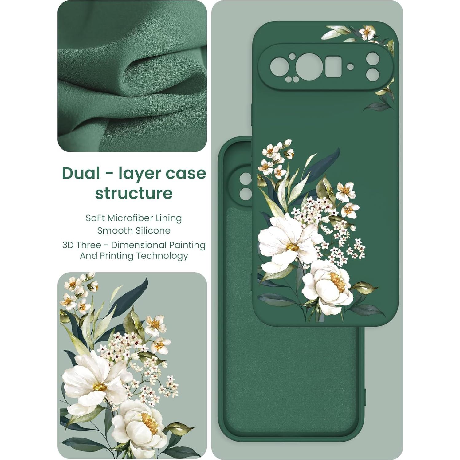 Funda Silicona Yucenx para Google Pixel 9 Pro + 2 Protectores