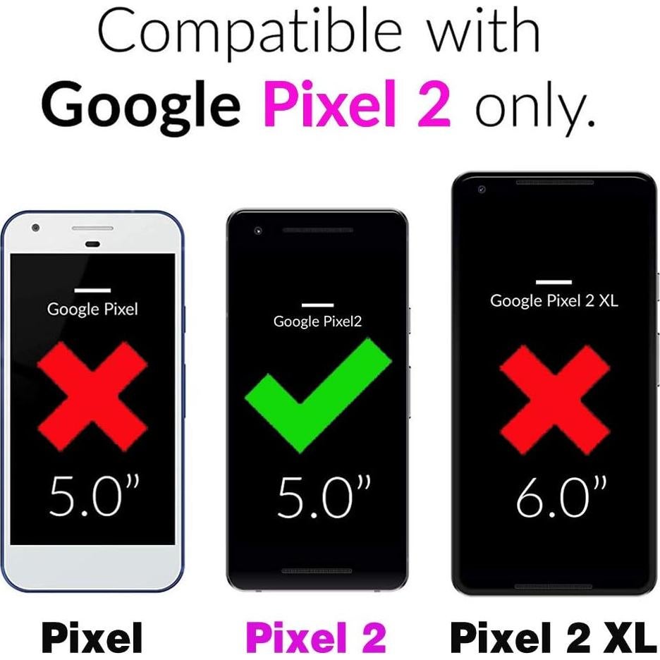 Funda de Cartera Asuwish para Google Pixel 2 con Protector