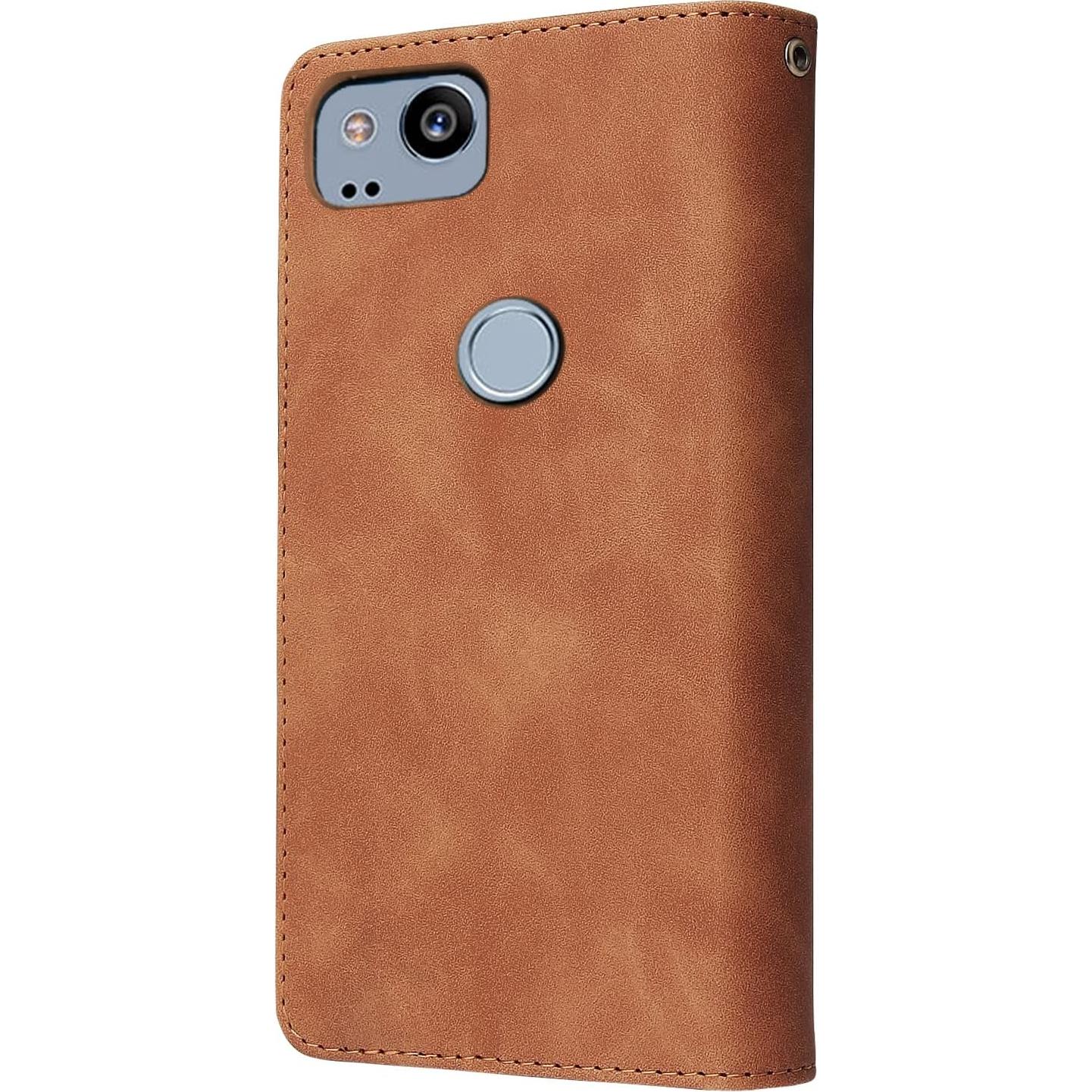 Funda de Cartera Asuwish para Google Pixel 2 con Protector